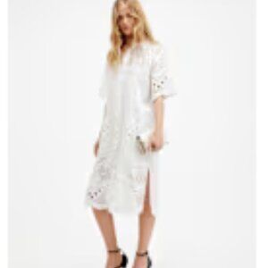 Meria Broderie Midi Dress